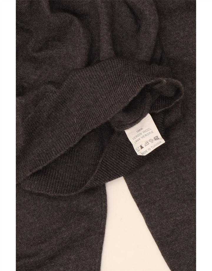 Calvin Klein Jeans Herren-Strickjacke aus mittelgrauer Wolle