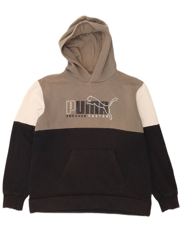 Puma Jungen-Pullover mit grafischem Kapuzenpullover, 15–16 Jahre, mehrfarbig, Farbblock