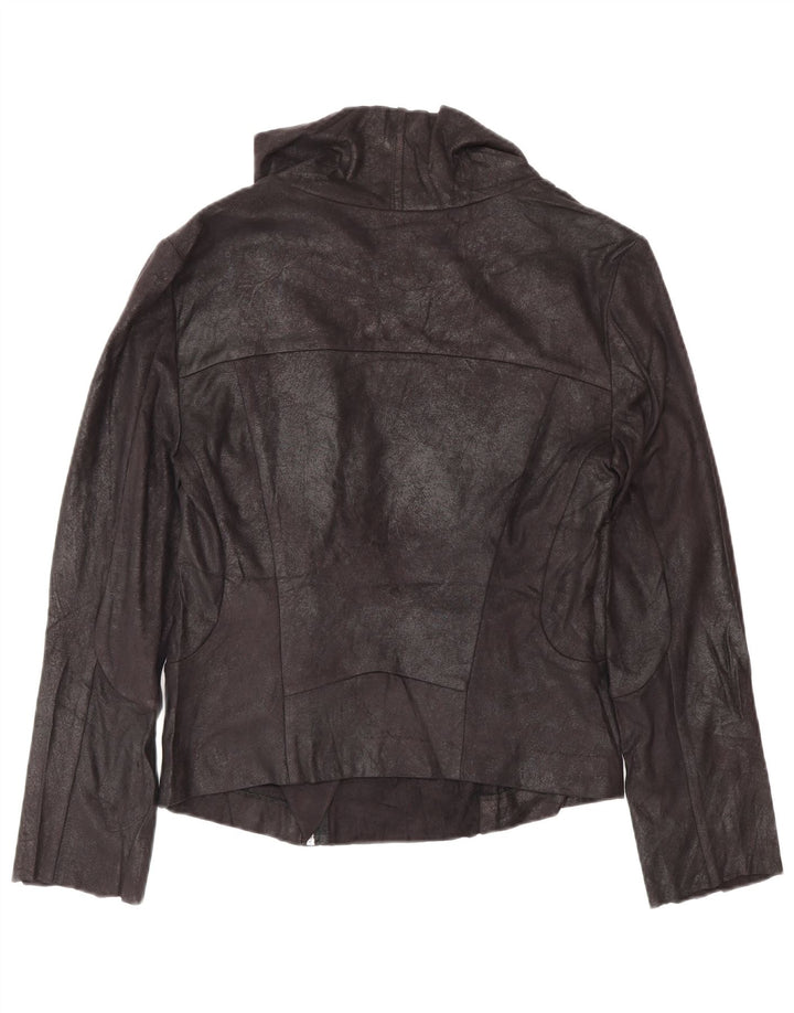 Calvin Klein Damen-Bomberjacke aus Kunstleder, Gr. 10, Größe S, Schwarz, Bikerjacke