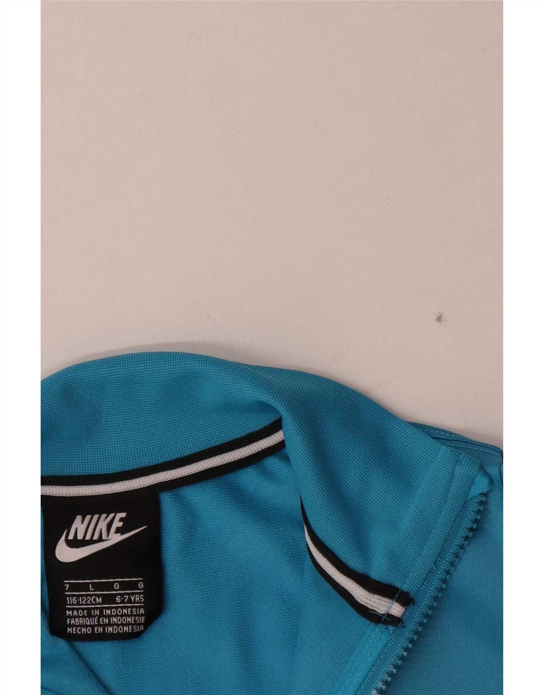 Nike Jungen-Trainingsanzugoberteil mit Grafik, 6–7 Jahre, Größe L, Blau, Farbblock