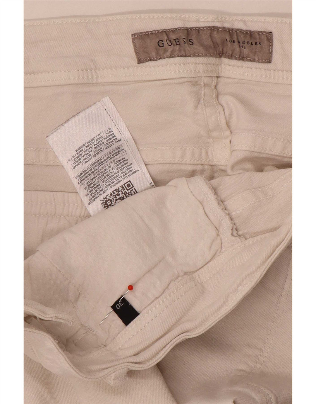 Guess Herren Chinoshorts W30 mittelweiße Baumwolle