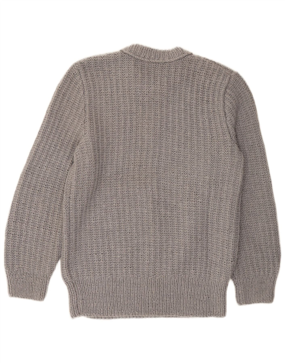 Vintage Herren Pullover mit U-Boot-Ausschnitt Mittelgrau
