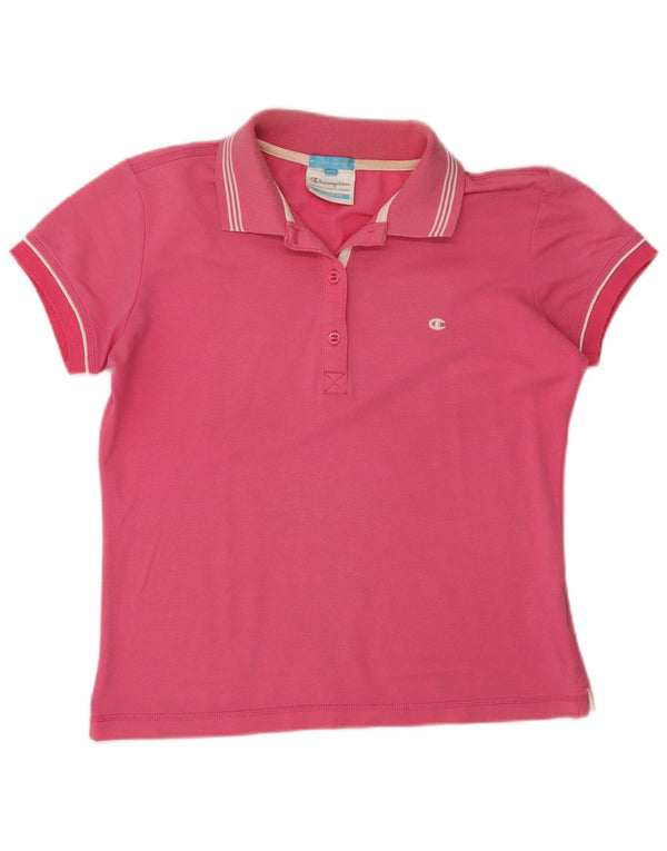 Champion Damen Heritage Fit Poloshirt UK 14 Mittelrosa Baumwolle