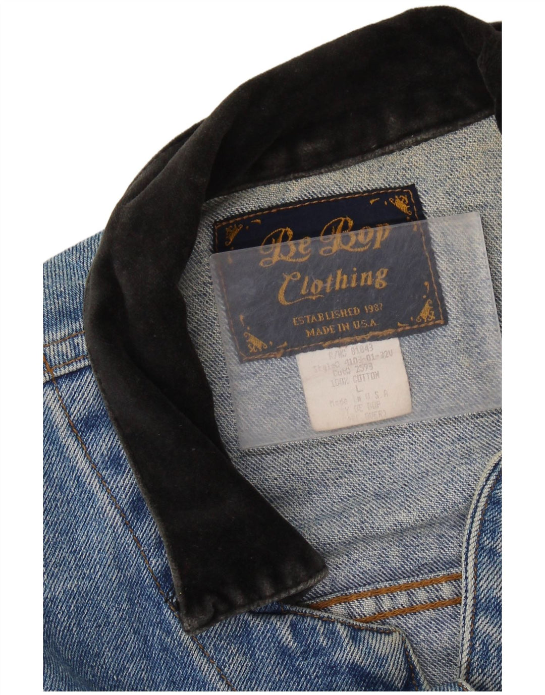 Vintage Damen Jeansjacke UK 14 Große blaue Baumwolle