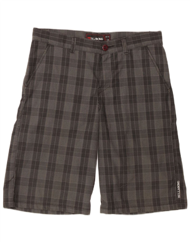 Billabong Chino-Shorts für Jungen, 15–16 Jahre, W32, grau kariertes Polyester