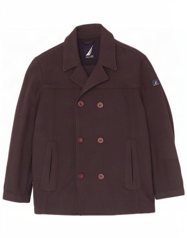 Nautica Herren Pea Coat UK 40 Large Marineblau Polyamid