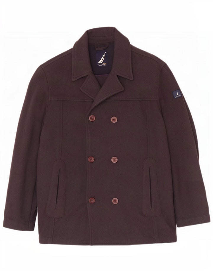 Nautica Herren Pea Coat UK 40 Large Marineblau Polyamid