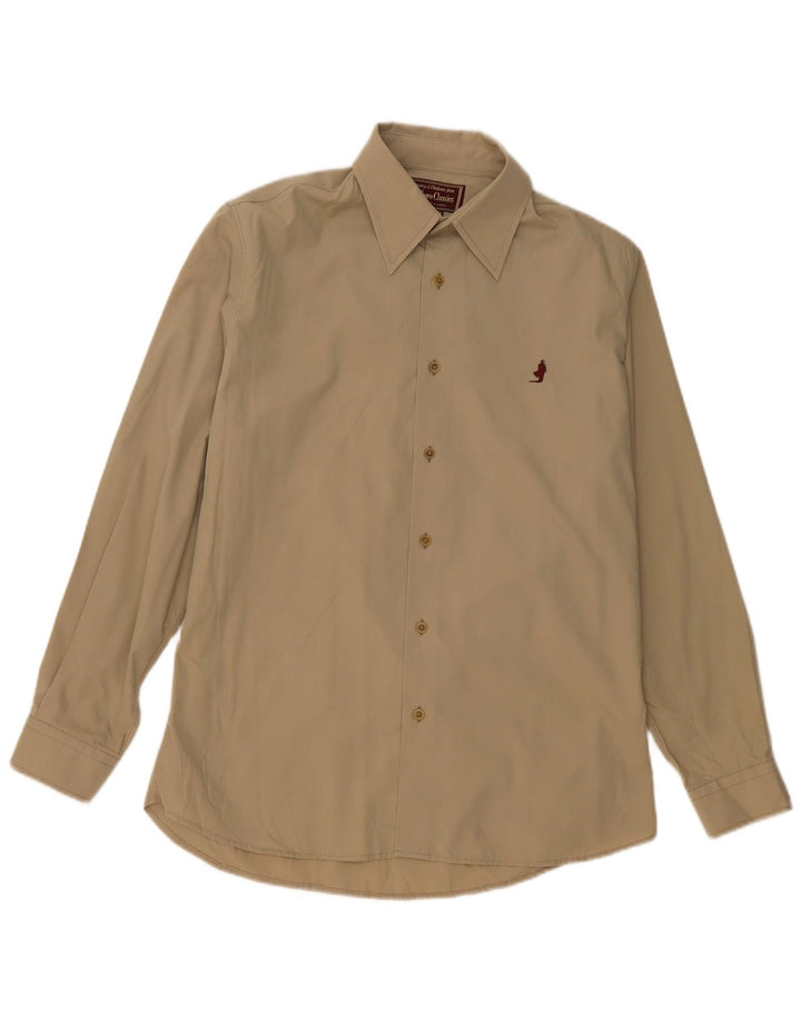 Marlboro Classics Slim-Fit-Hemd für Herren, Größe L, Beige, Baumwolle