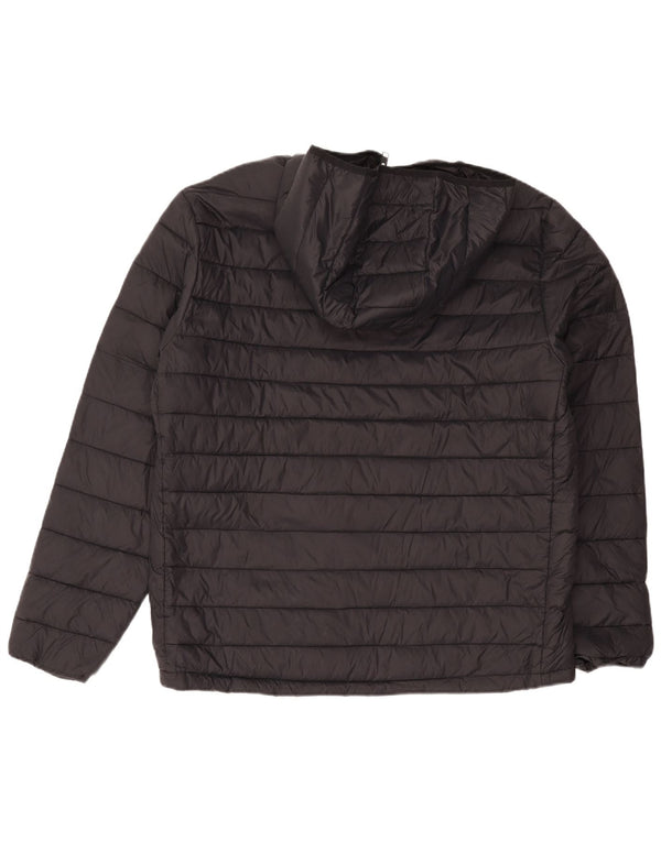 Jack & Jones Herren-Jacke mit Kapuze, gepolstert, Größe 42, XL, Schwarz