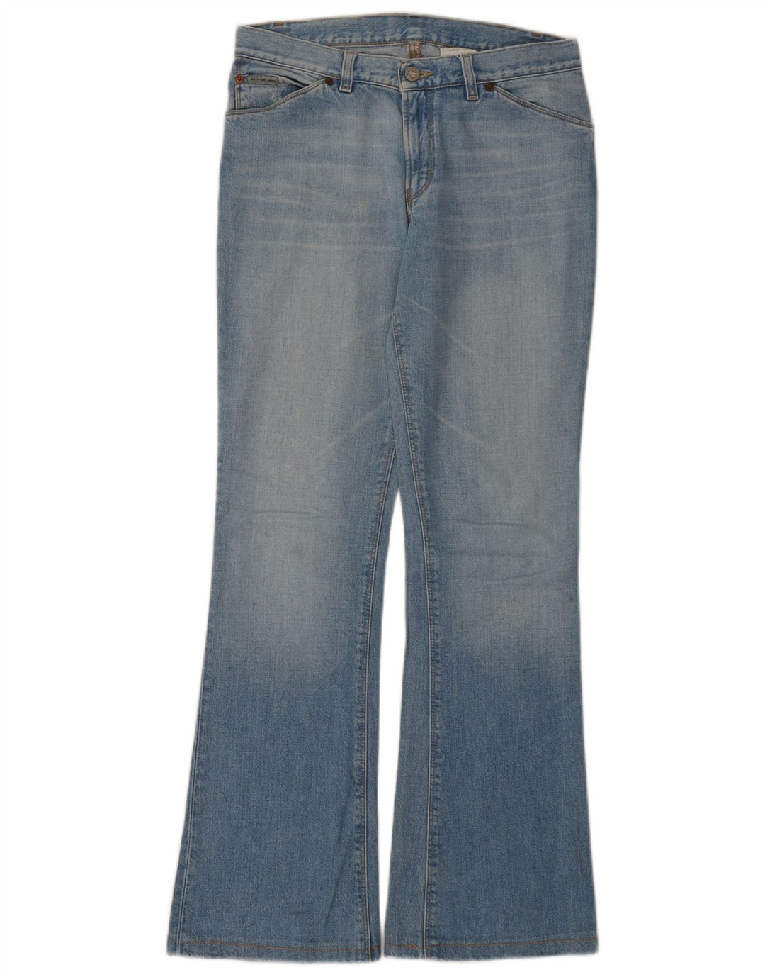 CALVIN KLEIN Damen Bootcut-Jeans W28 L30 Blaue Baumwolle