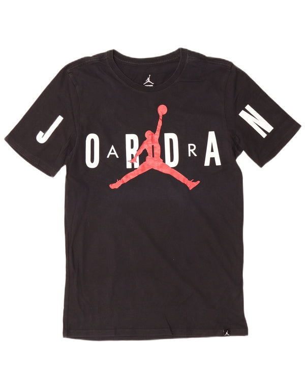 Jordan Mens Graphic T-Shirt Top Small Black Cotton
