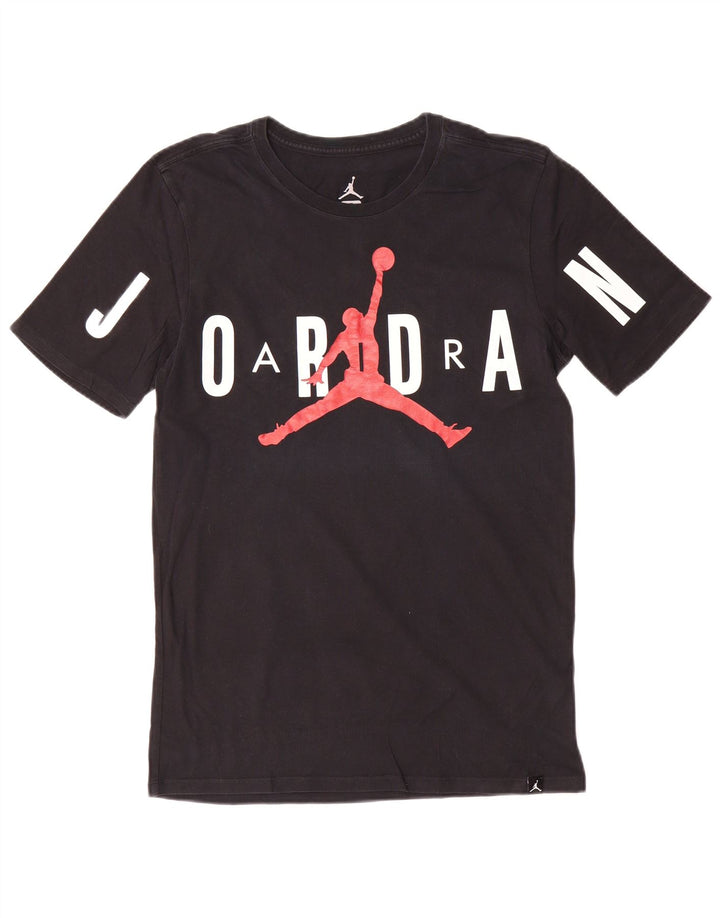 Jordan Herren-T-Shirt mit Grafik, Größe S, schwarze Baumwolle