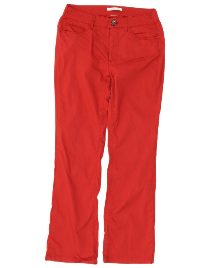 MARELLA Womens Bootcut Casual Trousers W28 L27 Red