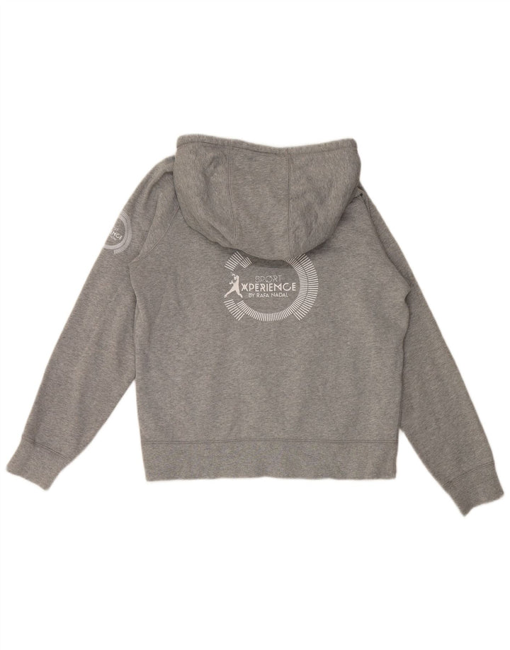 Nike Herren-Kapuzenpullover mit Grafik, mittelgrau gefleckte Baumwolle