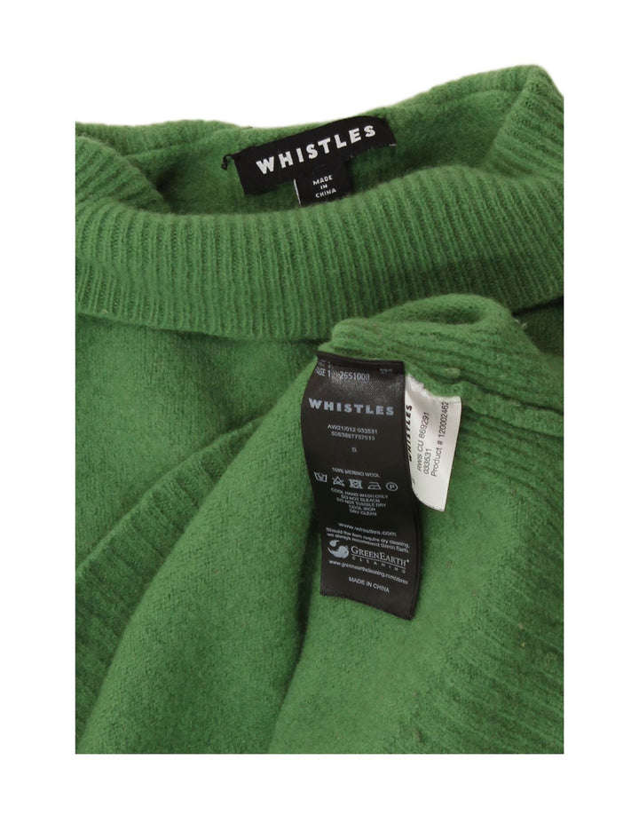 Whistle Womens Crop Rollkragenpullover Pullover UK 10 Small Grün