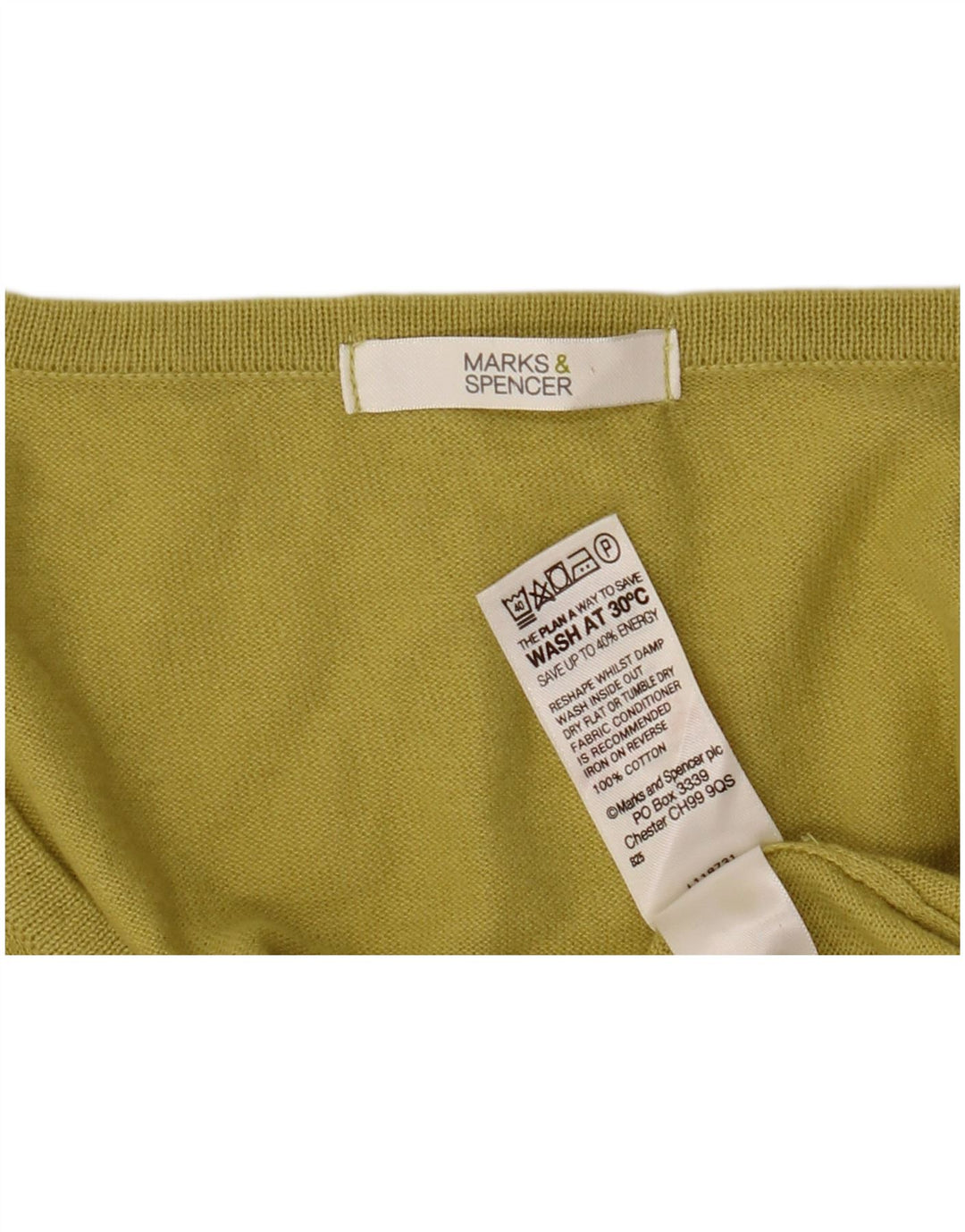 Marks & Spencer Damen-Strickjacke mit kurzen Ärmeln, Gr. 14, Mittelgelb