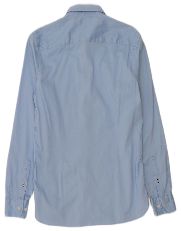 Tommy Hilfiger Herren Slim Fit Hemd XS Blau Baumwolle