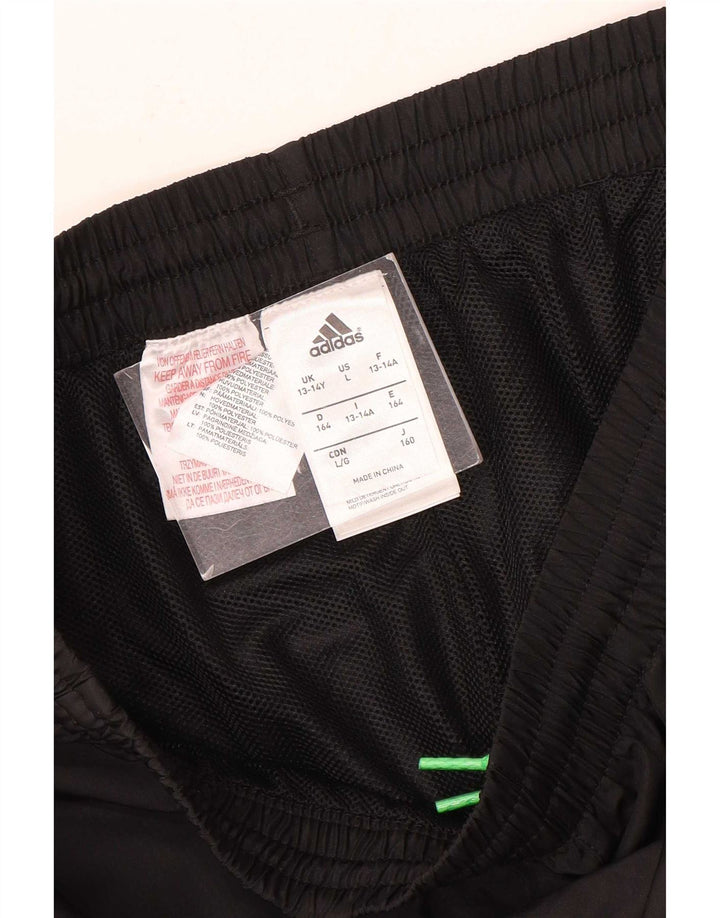 Adidas Jungen-Trainingshose, Jogginghose, 13–14 Jahre, schwarzes Polyester
