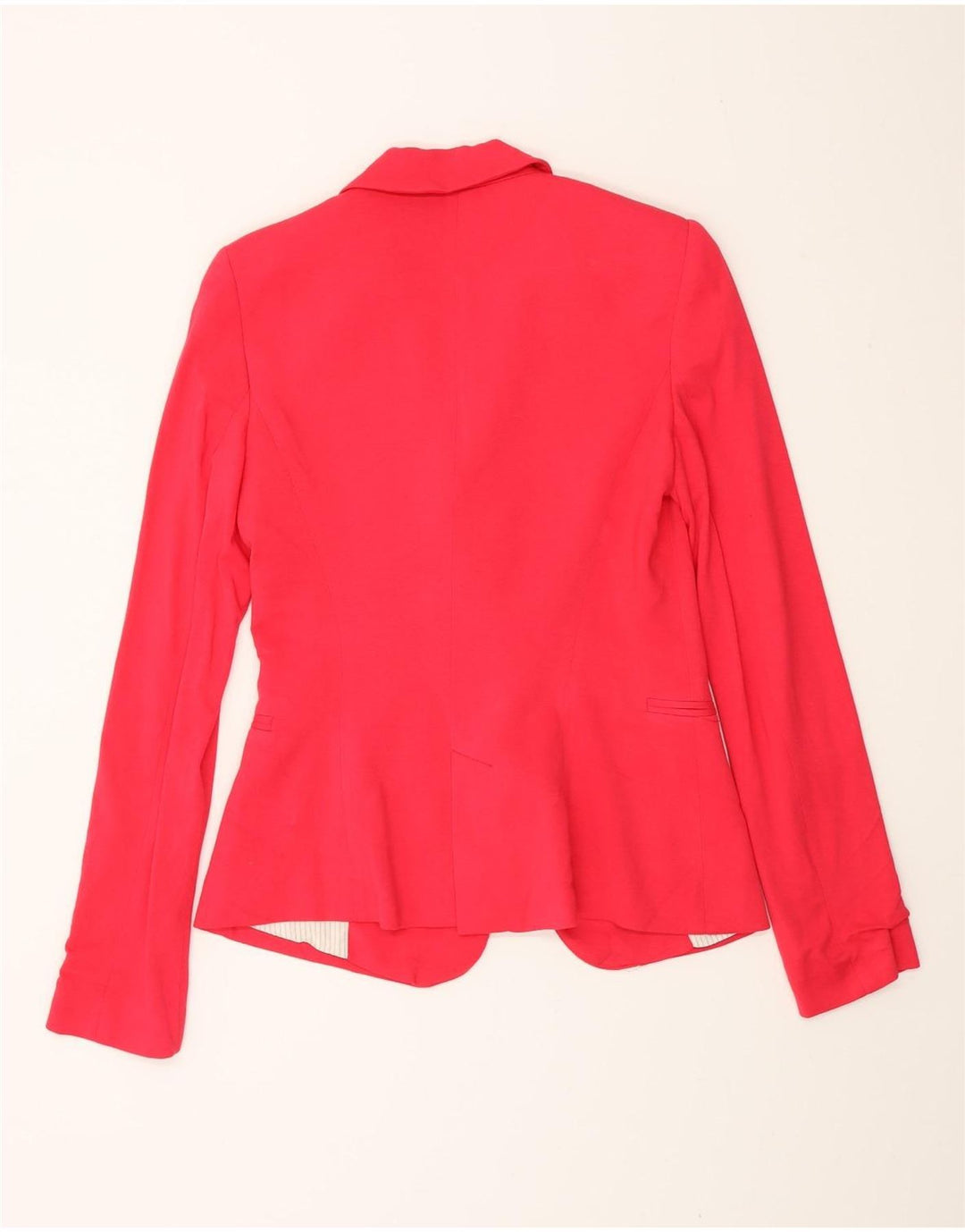 Zara Damen 1-Knopf-Blazerjacke UK 10 Kleine rosa Viskose