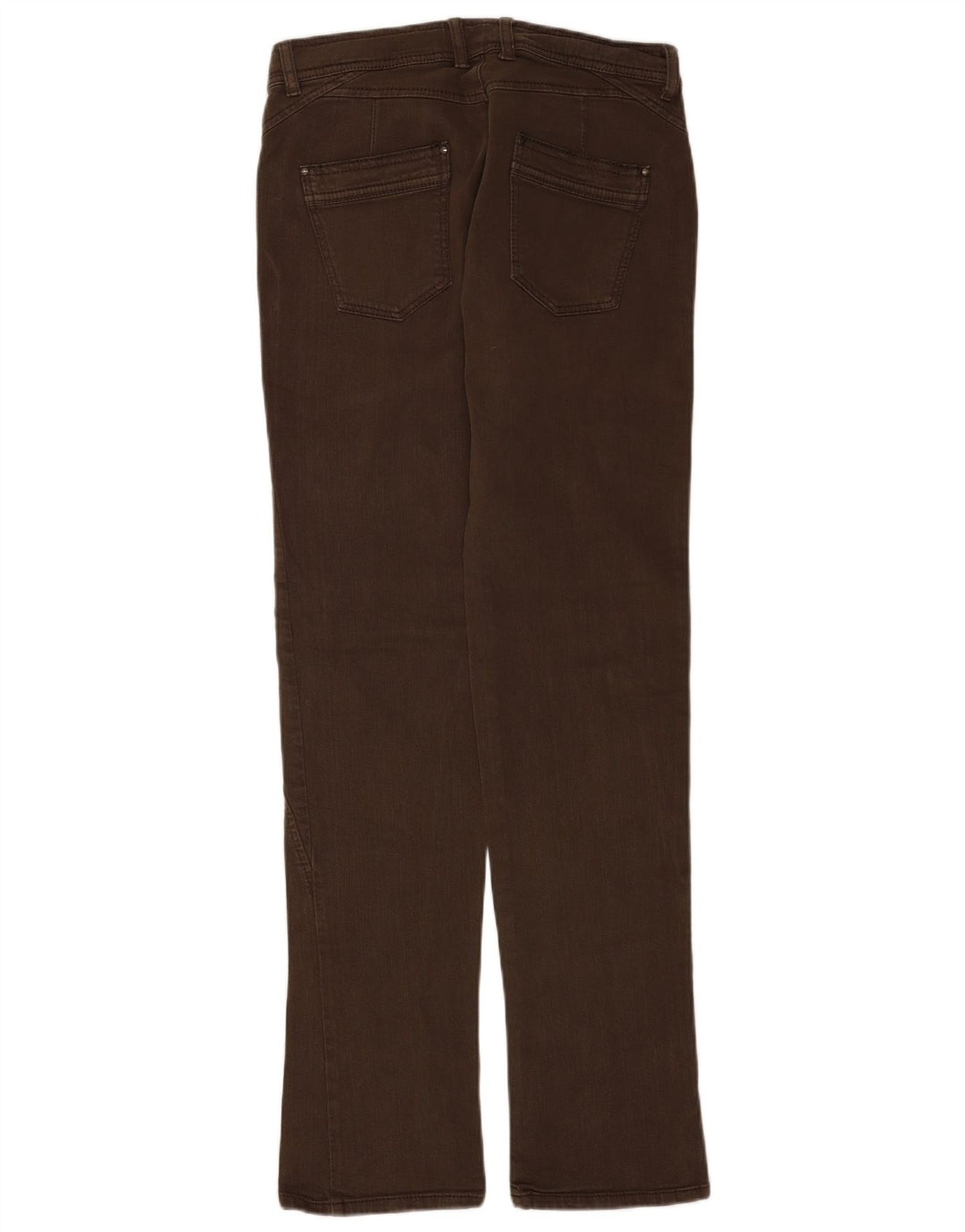 Sisley Damen Straight Jeans IT 44 Medium W30 L34 Braune Baumwolle