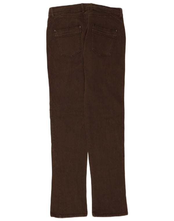 Sisley Damen Straight Jeans IT 44 Medium W30 L34 Braune Baumwolle
