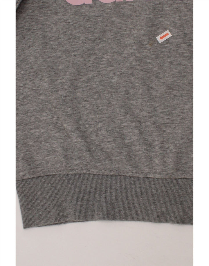 ADIDAS Girls Graphic Sweatshirt Jumper 11-12 Years Grey Vintage Adidas and Second-Hand Adidas from Messina Hembry 