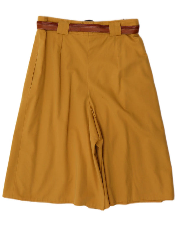 Vintage Damen Bermudashorts mit Pegged UK 16 Large W30 Gelbes Polyester