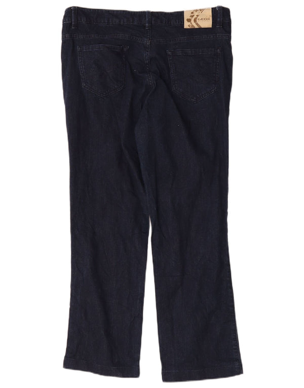 Geox Damen Respira Straight Jeans IT 48 XL W34 L27 Marineblau Baumwolle