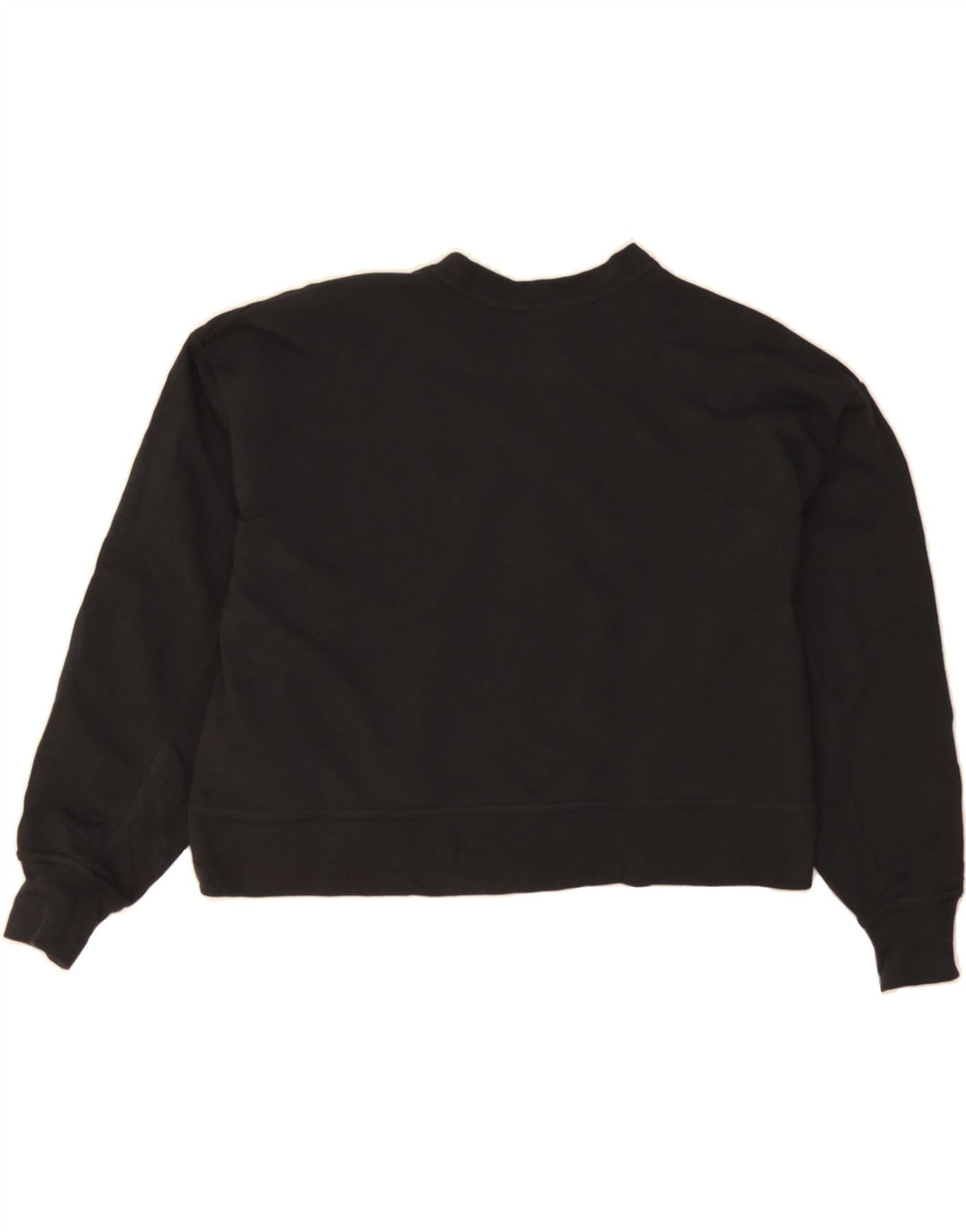 NIKE Womens Oversized Graphic Crop Sweatshirt Jumper UK 10 Small Black Vintage Nike and Second-Hand Nike from Messina Hembry 