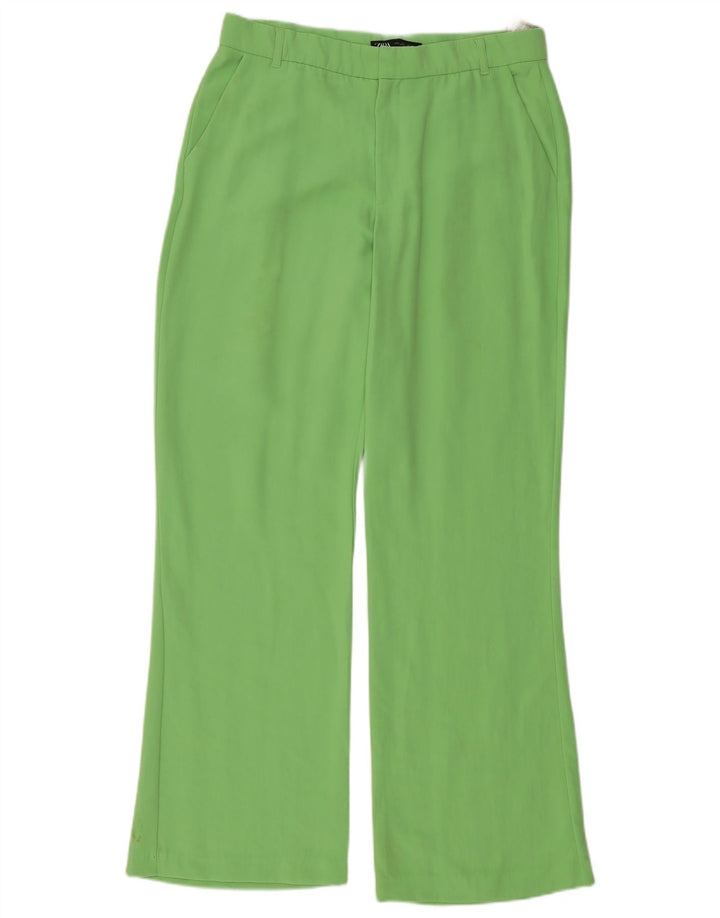 Gerade Chino-Hose für Damen von Zara, Größe L, W34, L33, Grün, Polyester