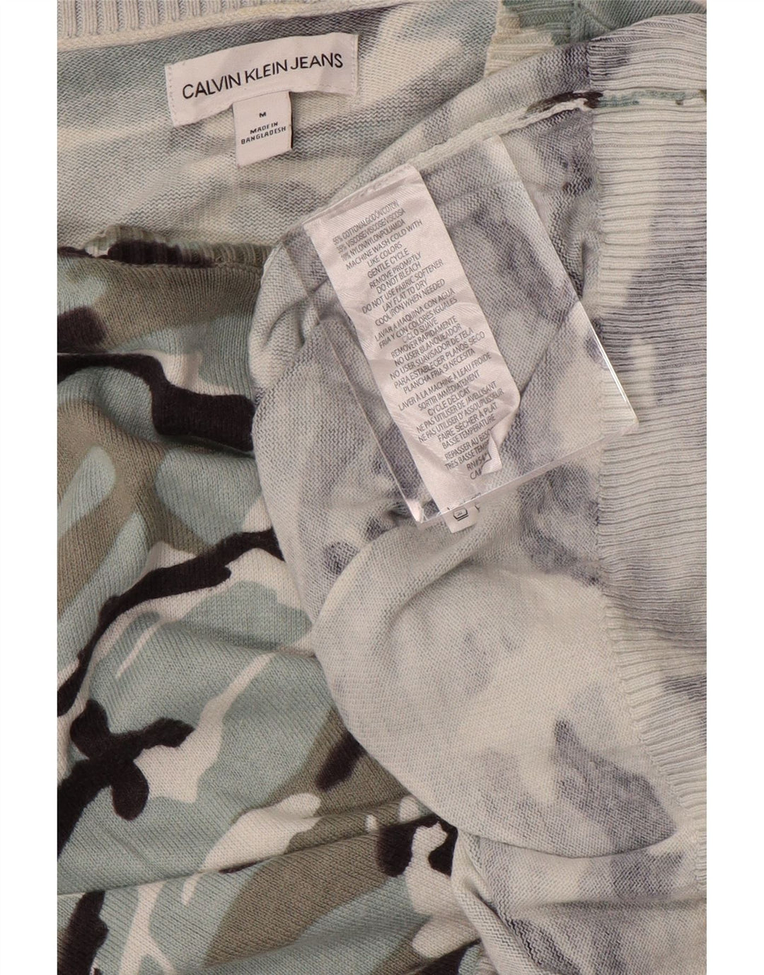 CALVIN KLEIN JEANS Damen Pullover mit U-Boot-Ausschnitt, UK 14, Mittelblau