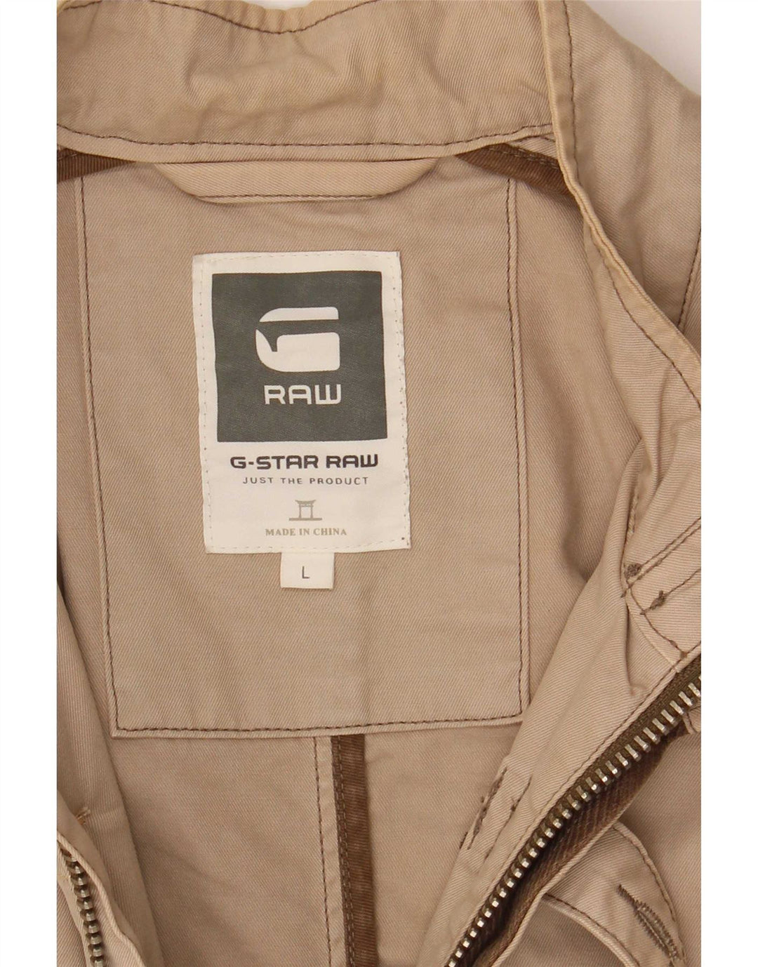 G-Star Herren Bomberjacke UK 40 Large Beige Baumwolle