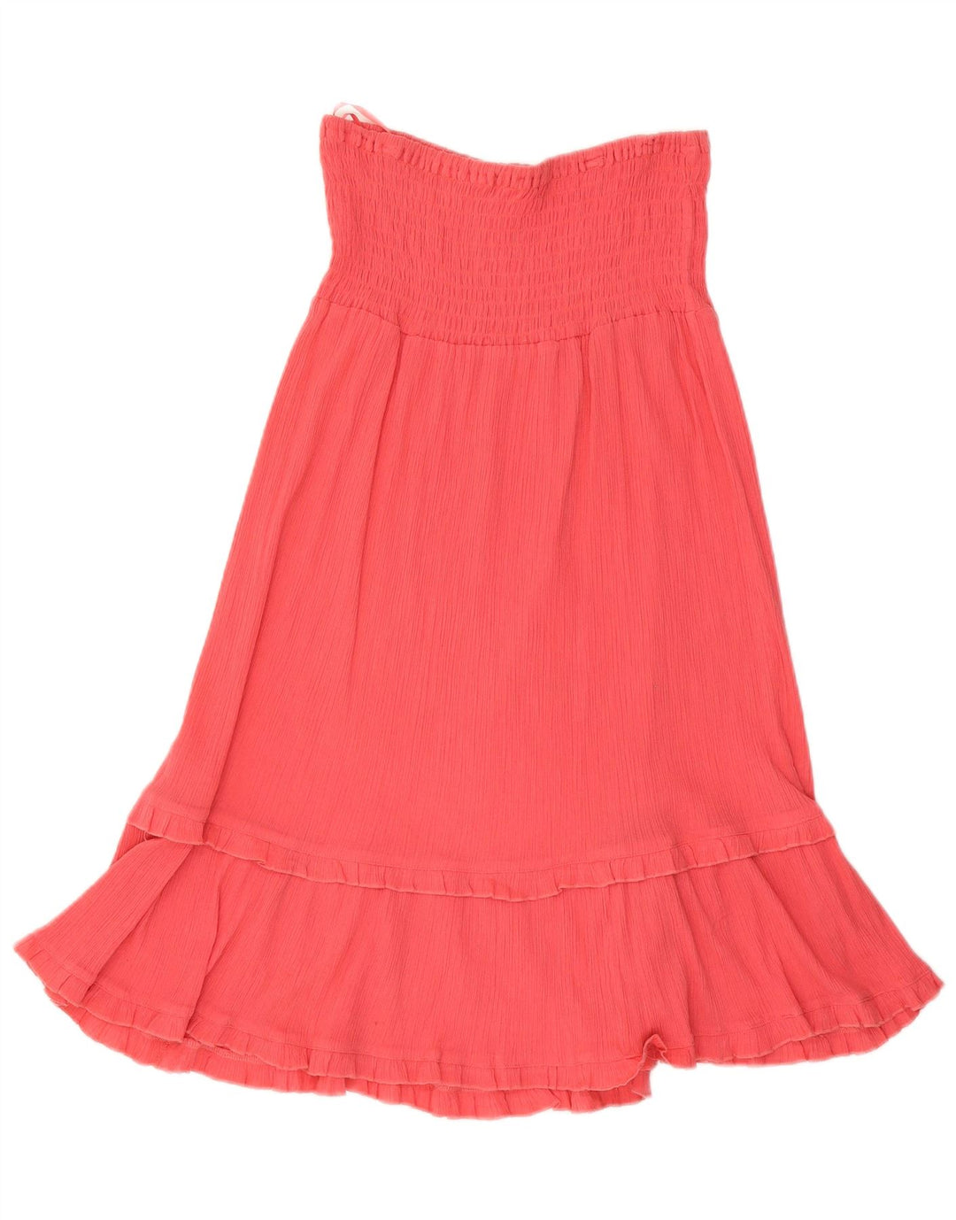Marks & Spencer Damen Trägerloses Kleid UK 12 Mittelrote Baumwolle
