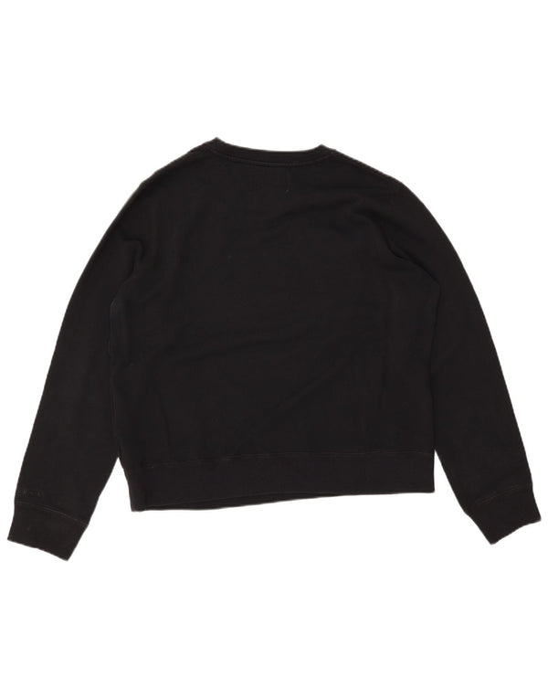 CALVIN KLEIN JEANS Damen Grafik-Sweatshirt-Pullover UK 16 Large Schwarz