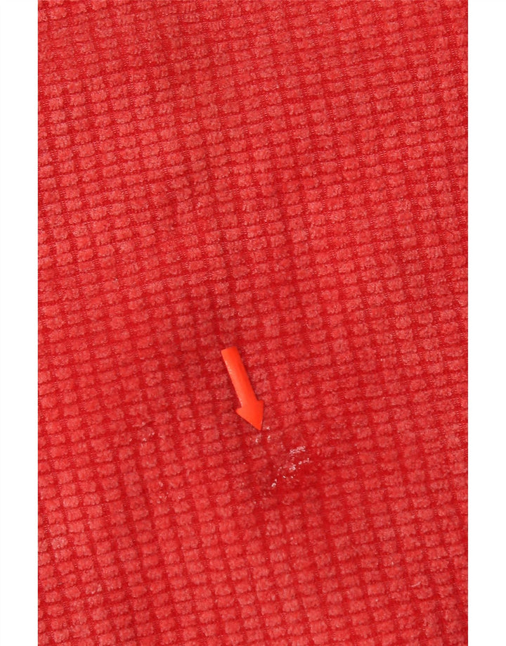 Weird Fish Herren-Fleecepullover mit Reißverschluss am Hals, 2XL, rotes Polyester