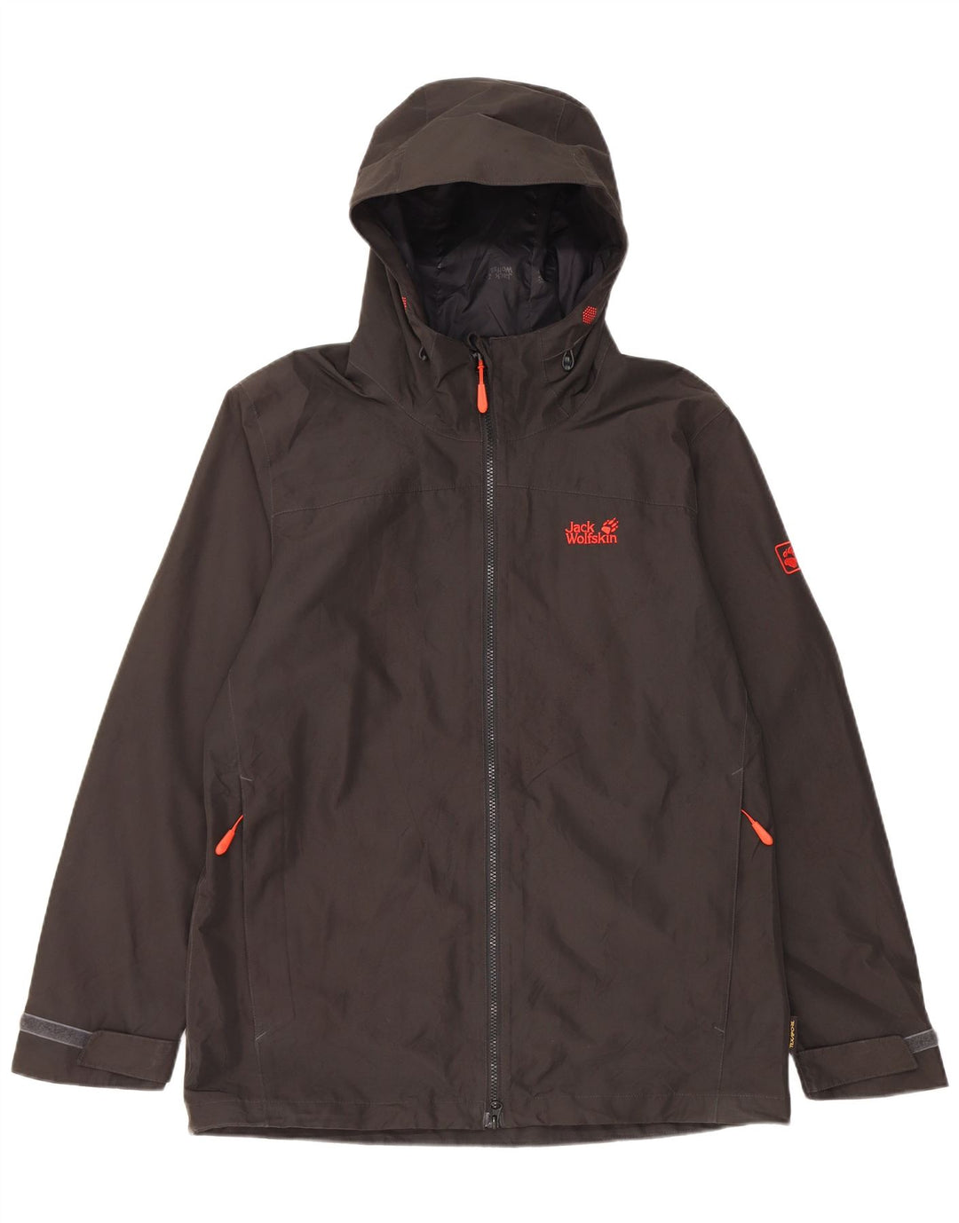 Jack Wolfskin Herren-Windbreakerjacke mit Kapuze, UK 40, Größe L, Schwarz, Polyester