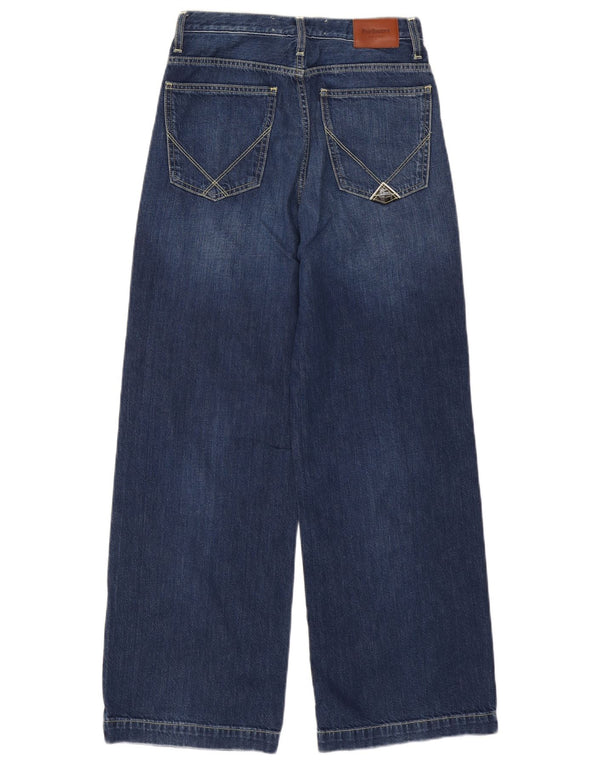 Roy Rogers Damen-Jeans mit hoher Taille und weitem Bein, W25, L28, blaue Baumwolle