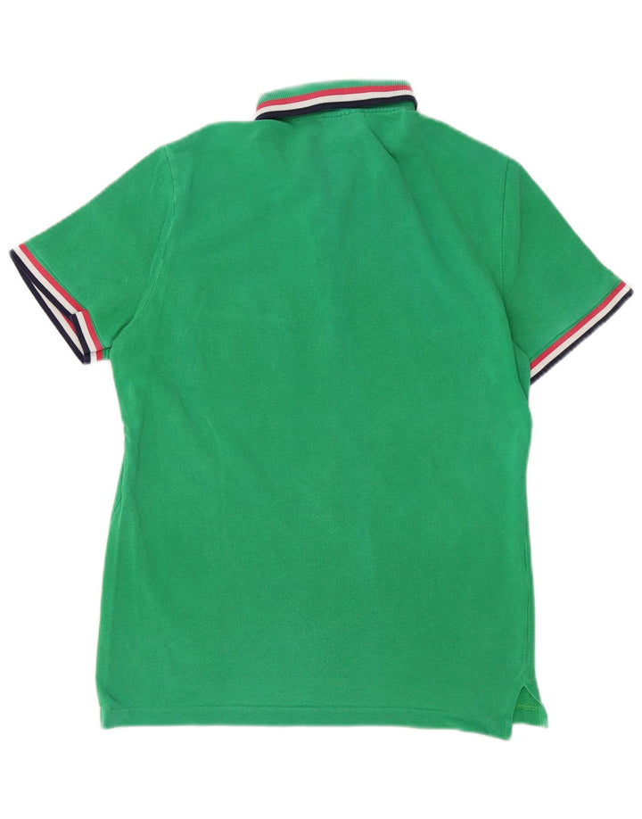 LACOSTE Herren-Poloshirt, Größe 4, mittelgrüne Baumwolle
