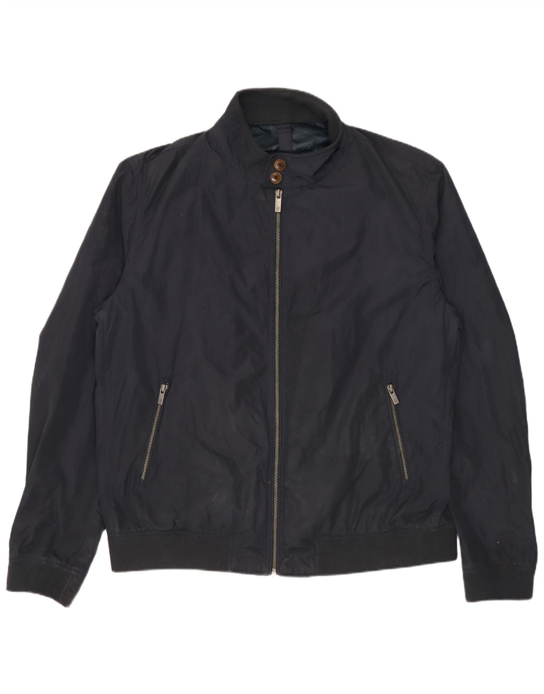 Massimo Dutti Herren Bomberjacke UK 44 2XL Marineblau Polyester
