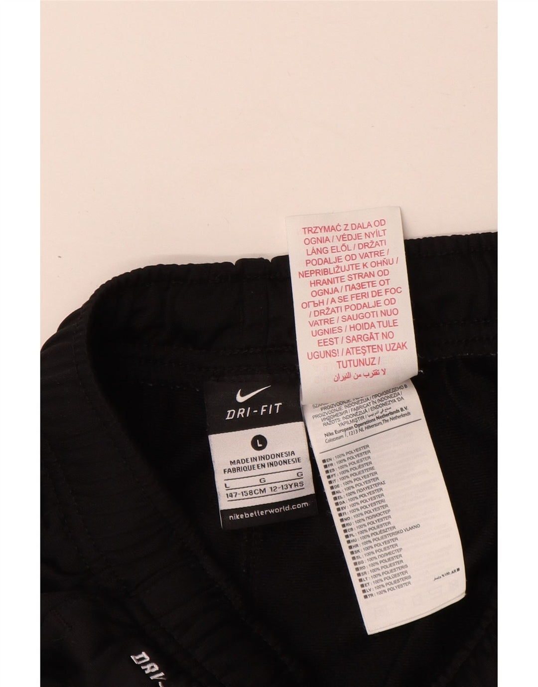 NIKE Dri-Fit-Trainingshose für Jungen, 12–13 Jahre, Größe L, Schwarz, Polyester