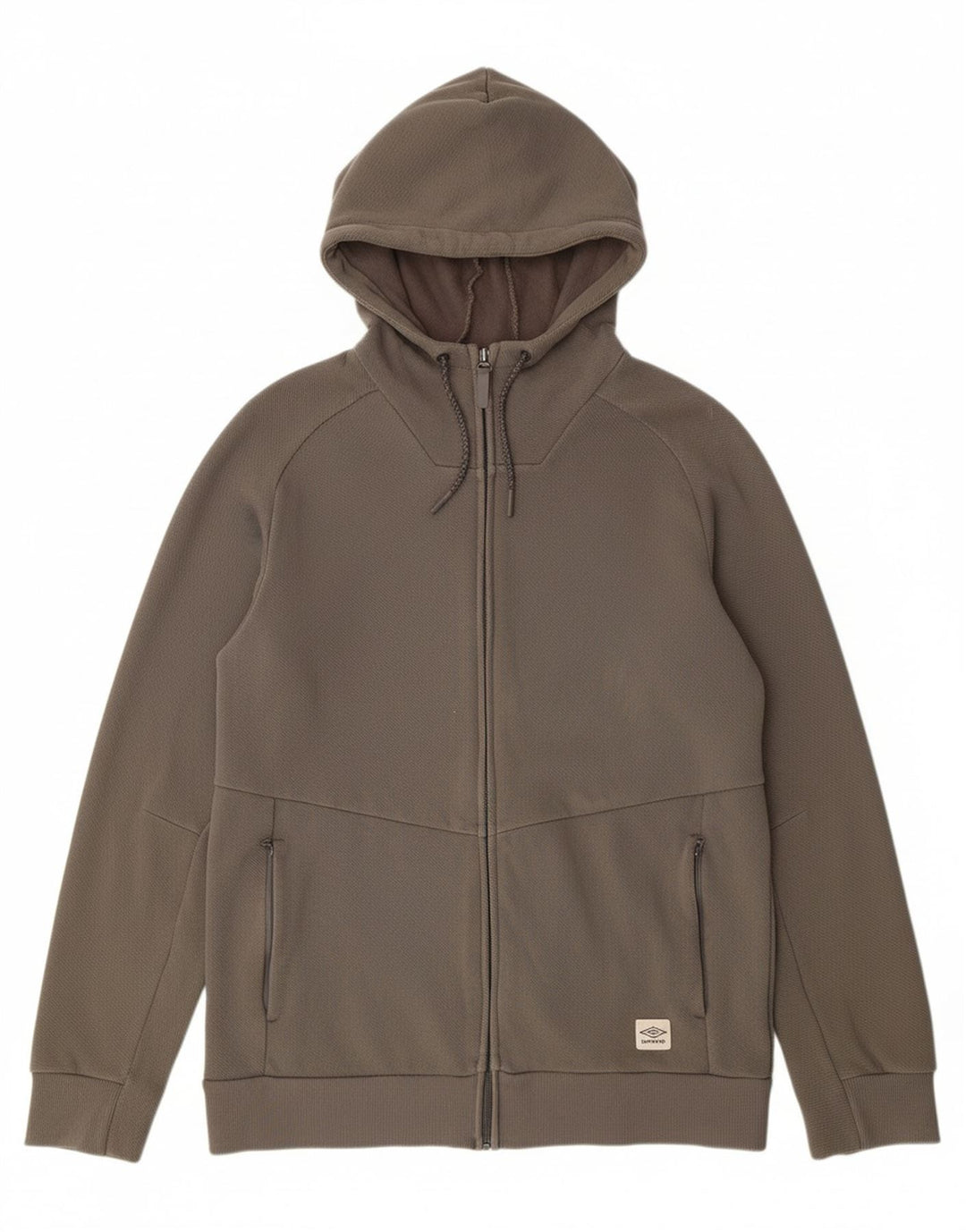 UMBRO Mens Zip Hoodie Sweater Large Grey Cotton