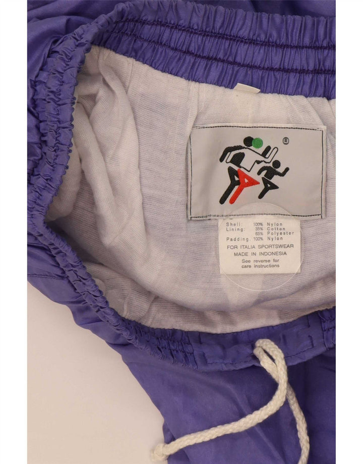 Vintage Herren-Trainingshose aus mittelviolettem Nylon