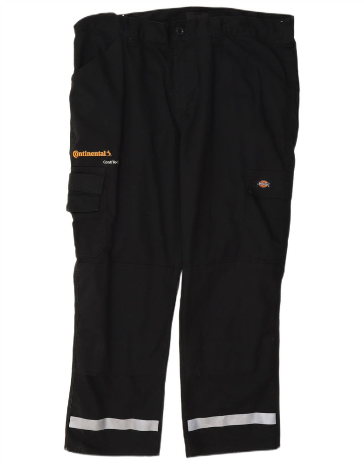 Dickies Gerade Herren-Cargohose W40 L28 Schwarzes Colourblock-Polyester