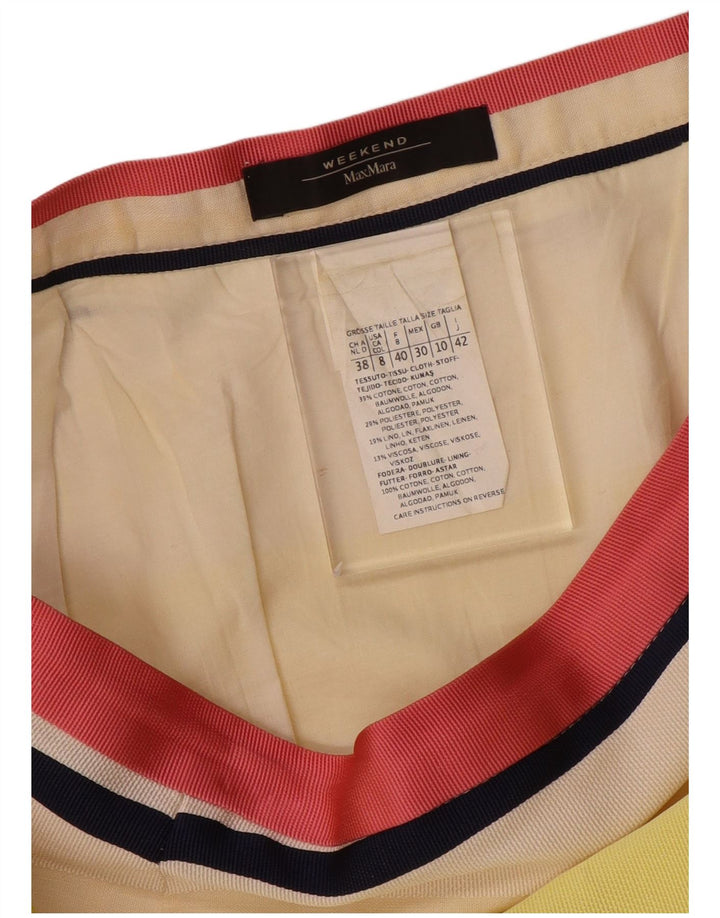 MAX MARA Damen Wochenend-Bleistiftrock UK 10 Small W28 Mehrfarbig