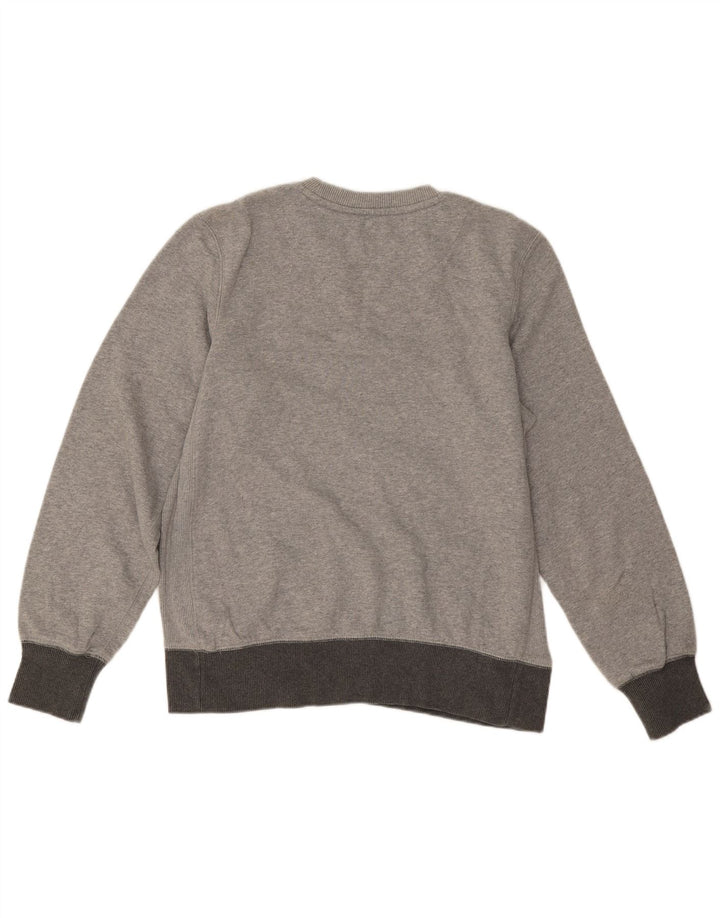 Nike Herren Sweatshirt Pullover UK 38/40 Mittelgrau gefleckte Baumwolle