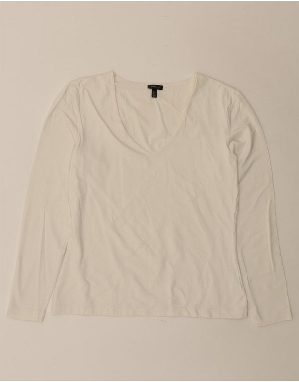 GANT Damen Top Langarm UK 18 XL Weiße Baumwolle