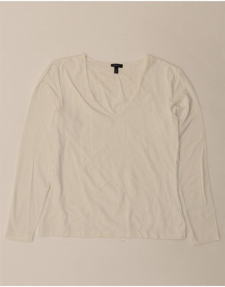 GANT Damen Top Langarm UK 18 XL Weiße Baumwolle