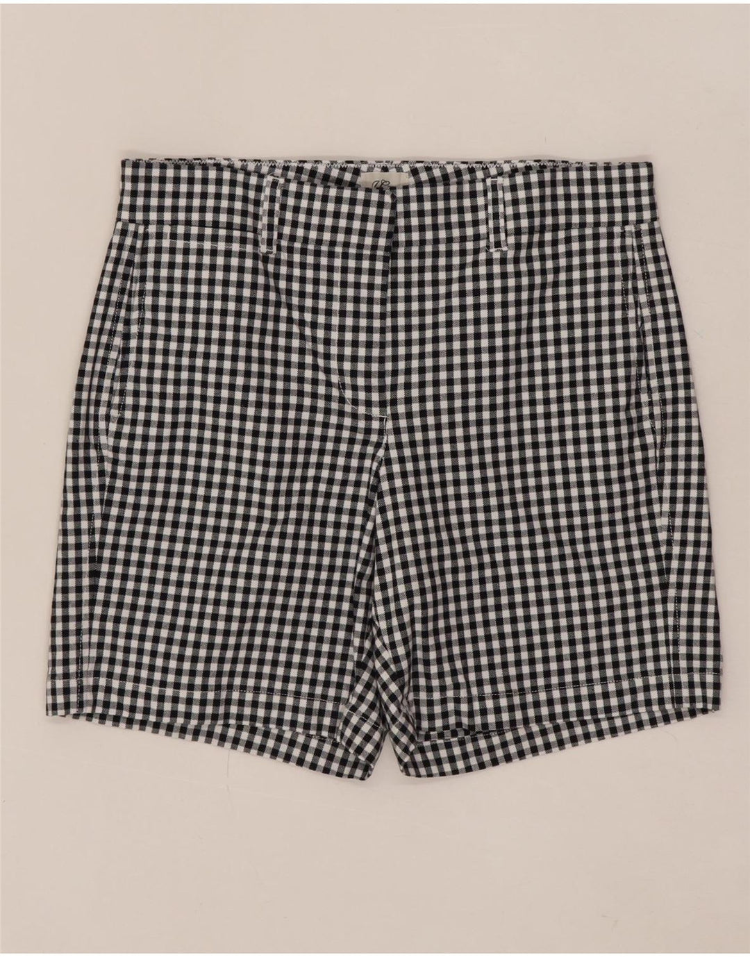 J. CREW Damen Chinoshorts US 6 Medium W30 Schwarze Gingham-Baumwolle