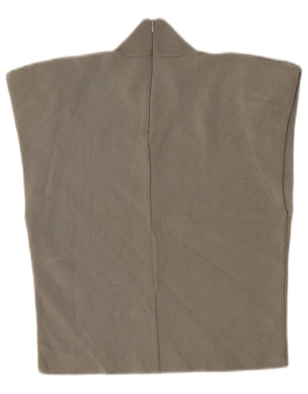 Zara Damen Crop Ärmelloses Blusenoberteil UK 14 Große graue Viskose