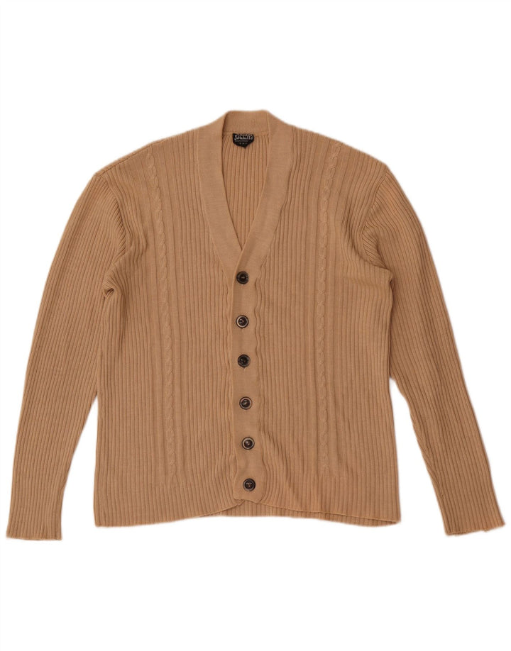 Settebello Herren-Strickjacke, Größe S, Beige